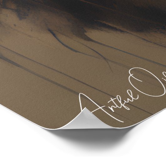 Affiche | Lion | Artstyle huile (Coin)