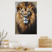 Affiche | Lion | Artstyle huile (Cuisine)