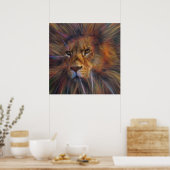 Affiche Lion dans la galerie (Cuisine)