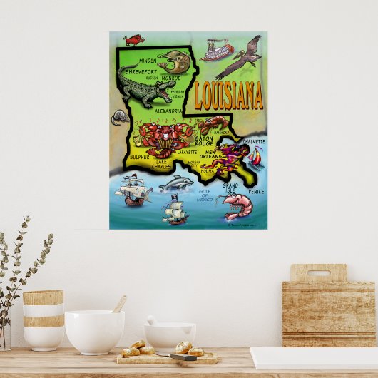 Affiche Louisiane (Cuisine)