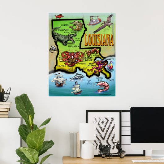 Affiche Louisiane (Bureau à domicile)