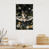 Affiche Loup Dans Baignoire, Affiche Animaux Drôle (Cuisine)