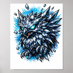 Affiche Loup de Givre Bleu