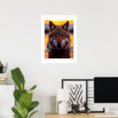 Affiche Loup de Yellowstone (Bureau à domicile)