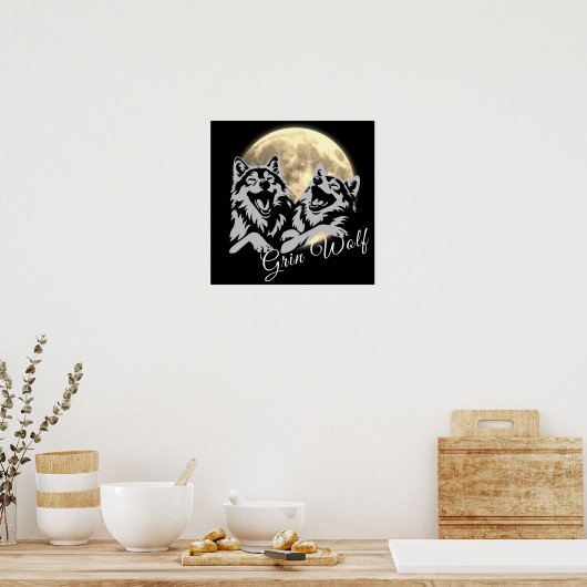 Affiche Loups gris "Loup gris" (Cuisine)