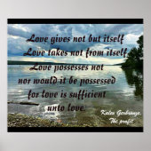 Affiche LOVE GIVES NOT BUT IT SELF (Devant)