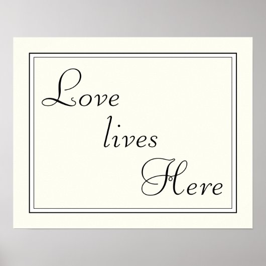 Affiche Love lives here (Devant)