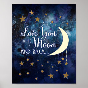 Affiche Love You to the Moon & Back
