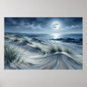 Affiche Lune sur Mer Calme (Devant)
