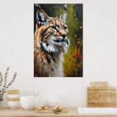 Affiche | Lynx Cat | Style de peinture à l'huile (Cuisine)