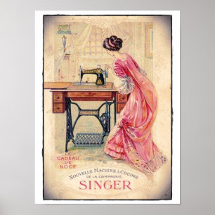AFFICHE « MACHINE DE COUTURE "