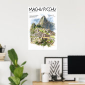 Affiche Machu Picchu Pérou Andes Monument Ancien (Bureau à domicile)