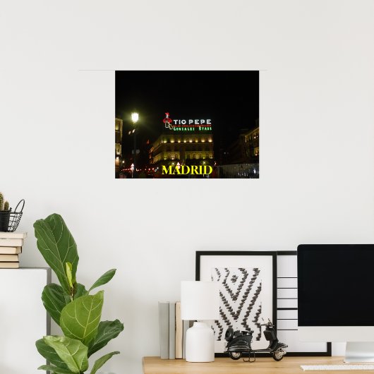 Affiche Madrid-Espagne (Bureau à domicile)