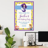 Affiche magique de sirène mignonne et colorée (Bureau à domicile)