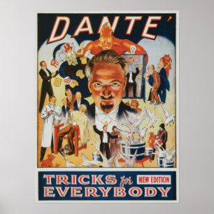 Affiche Magique Vintage, Dante le Magicien