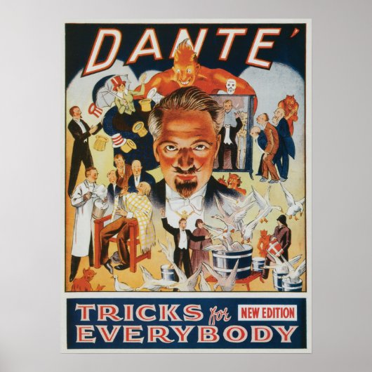 Affiche Magique Vintage, Dante le Magicien (Devant)