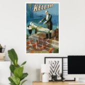 Affiche Magique Vintage, Magicien Harry Kellar (Bureau à domicile)