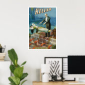 Affiche Magique Vintage, Magicien Harry Kellar (Bureau à domicile)