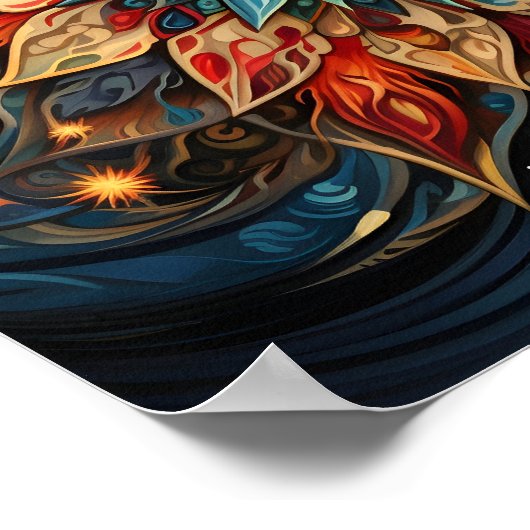 affiche magnifique de Noël Kaleidescope (Coin)