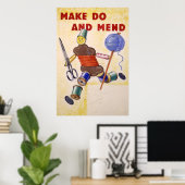 Affiche Make Do And Mend, 1939-1945 (Bureau à domicile)