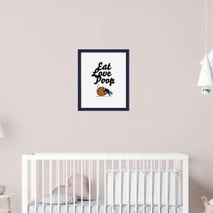 affiche manger amour caca avec bordure noire