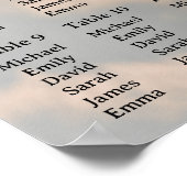 affiche mariage avec tableau de sièges avec photo (Coin)