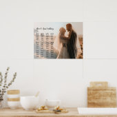 affiche mariage avec tableau de sièges avec photo (Cuisine)