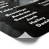 affiche mariage avec tableau de sièges avec photo (Coin)