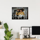 affiche mariage avec tableau de sièges avec photo (Bureau à domicile)