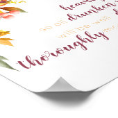 Affiche Mariage de l'automne Sunflower Open Bar (Coin)