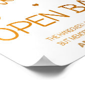 Affiche mariage du bar ouvert avec affiche 8x10 (Coin)