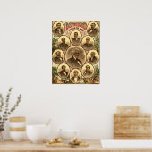 Affiche masculine de couleur distinguée 1883 (Cuisine)