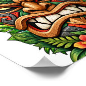Affiche Masque Flamme Tropicale (Coin)