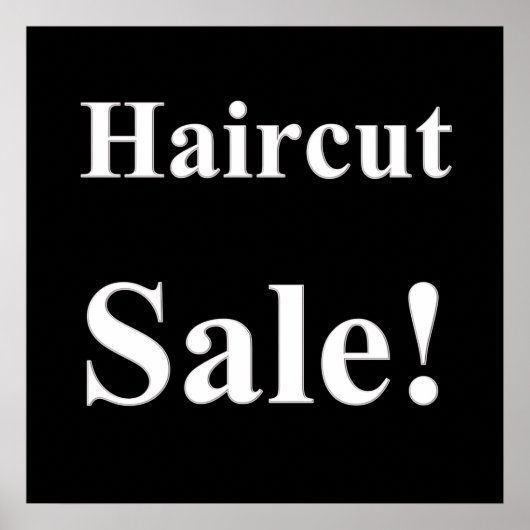 Affiche mat de vente de coupe de cheveux (Devant)