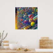 Affiche mate de la course spatiale (Cuisine)