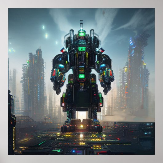 Affiche mate Robot 4 (Devant)