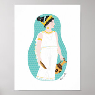 Affiche Matriochka de la Grèce antique
