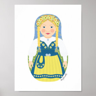 Affiche Matriochka suédoise