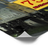 Affiche matte 75e anniversaire Train Jaune 11x14 (Coin)