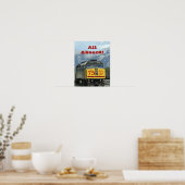 Affiche matte 75e anniversaire Train Jaune 11x14 (Cuisine)