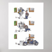 Affiche matte du Biker au Musée (Devant)