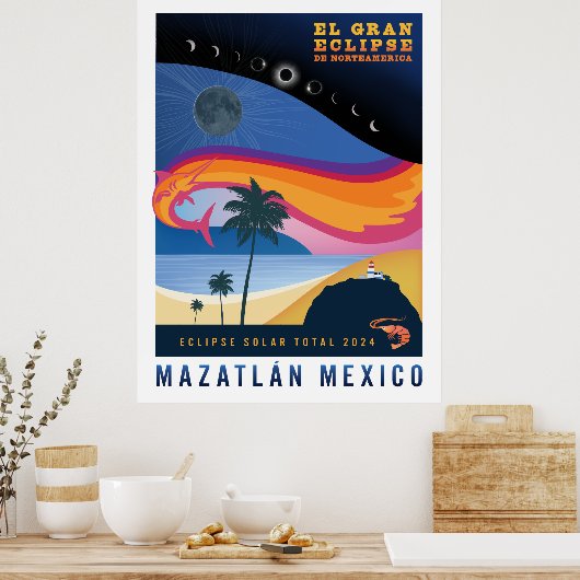Affiche Mazatlan Solar Eclipse (Cuisine)