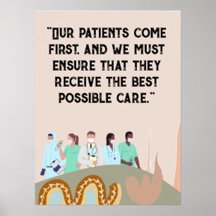 Affiche médicale personnalisée pour l'hôpital
