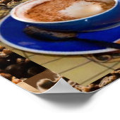 AFFICHE MENU CAPPUCCINO LATTE CAFE (Coin)