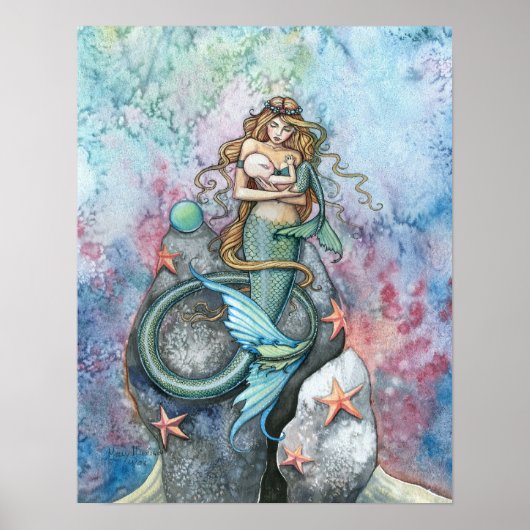 Affiche Mère et Bébé Sirène Éternelle d'Amour (Devant)