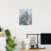 Affiche Mère et Bébé Sirène Éternelle d'Amour (Bureau à domicile)