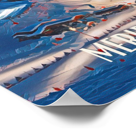 Affiche Méribel Station de ski (Coin)