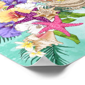 Affiche Mermaid Light Hair Rose Étoile de Mer Mign (Coin)