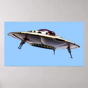 Affiche métallique d'UFO