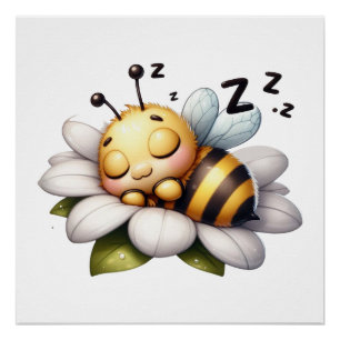 Affiche Miel Abeille Mignonne